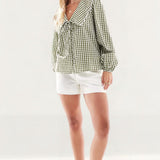 Nobody's Child Green Long Sleeve Birdie Blouse