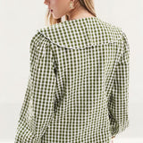 Nobody's Child Green Long Sleeve Birdie Blouse