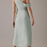 Nobody's Child Skylar Green One Shoulder Midi Dress