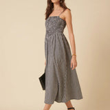 Nobody's Child Imogen Midi Dress Mono Gingham