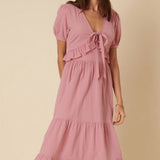 Nobody's Child Katie Midi Dress Plain