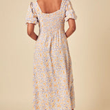 Nobody's Child Lara Midi Dress Lilac & Yellow Liability