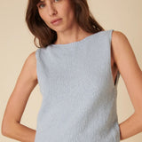 Nobody's Child Light Blue Slash Neck Clean Vest