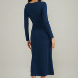 Nobody's Child Long Sleeve Dakota Midi Dress Plain