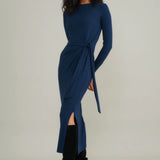 Nobody's Child Long Sleeve Dakota Midi Dress Plain