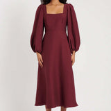 Nobody's Child Loredana Burgundy Midi Dress