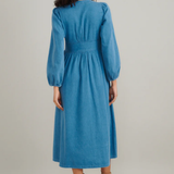 Nobody's Child Long Sleeve Denim Starlight Midi Dress