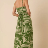 Nobody's Child Maddy Midi Dress Edie Abstract Green