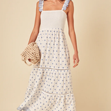 Nobody's Child Maryam Midi Dress Embroidered