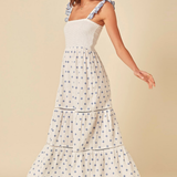 Nobody's Child Maryam Midi Dress Embroidered