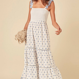 Nobody's Child Maryam Midi Dress Embroidered
