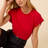Nobody's Child Red Crochet Trim Tank