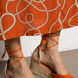 Nobody's Child Orange Castaner Carina Suede Espadrilles