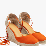 Nobody's Child Orange Castaner Carina Suede Espadrilles
