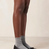 Nobody's Child Oriana Black Leather Ballet Flats