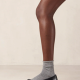 Nobody's Child Oriana Black Leather Ballet Flats