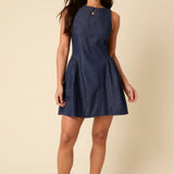 Nobody's Child Penelope Denim Mini Dress Plain