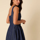 Nobody's Child Penelope Denim Mini Dress Plain