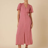 Nobody's Child Petite Andie Midi Dress Joanie Rosebud Pink