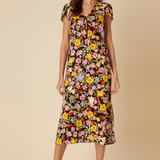 Nobody's Child Petite Billie Midi Dress Lily Floral Black
