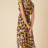 Nobody's Child Petite Billie Midi Dress Lily Floral Black