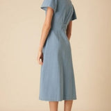 Nobody's Child Petite Denim Rosie Midi Dress Plain