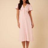 Nobody's Child Petite Denim Twill Rosie Midi Dress Plain