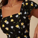 Nobody's Child Petite Elsie Midi Dress Babette Tulip Black