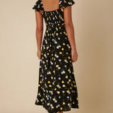 Nobody's Child Petite Elsie Midi Dress Babette Tulip Black