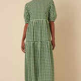 Nobody's Child Petite Rochelle Midi Dress Green Gingham