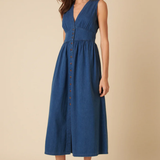 Nobody's Child Petite Sleeveless Starlight Midi Dress Plain