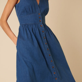 Nobody's Child Petite Sleeveless Starlight Midi Dress Plain