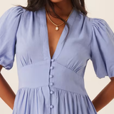Nobody's Child Petite Short Sleeve Starlight Midi Dress Plain