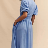 Nobody's Child Petite Short Sleeve Starlight Midi Dress Plain