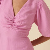 Nobody's Child Pink Bow Back Zita Midi Dress