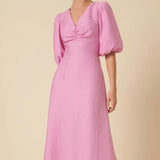 Nobody's Child Pink Bow Back Zita Midi Dress