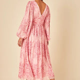 Nobody's Child Pink Floral Anya Midi Dress