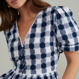 Nobody's Child Pintuck Detail Gingham Top