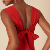 Nobody's Child Red Square Neck Jumpsuit