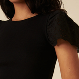 Nobody's Child Rib Broderie Mix Top