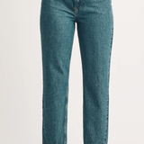 Nobody's Child Rigid Straight Leg Jeans Full Leg Tinted Wash