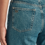 Nobody's Child Rigid Straight Leg Jeans Full Leg Tinted Wash