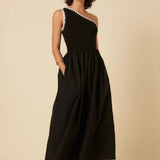 Nobody's Child Black Sabrina Midi Dress