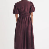 Nobody's Child Burgundy Scottie Midi Dress