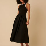 Nobody's Child Black Seattle Woven Mix Dress Plain