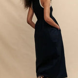 Nobody's Child Black Seattle Woven Mix Dress Plain
