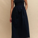 Nobody's Child Black Seattle Woven Mix Dress Plain