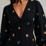 Nobody's Child Shannon Midi Dress Embroidered