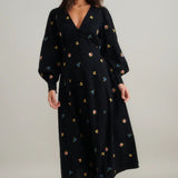 Nobody's Child Shannon Midi Dress Embroidered