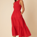 Nobody's Child Red Sleeveless Charlie Midaxi Dress